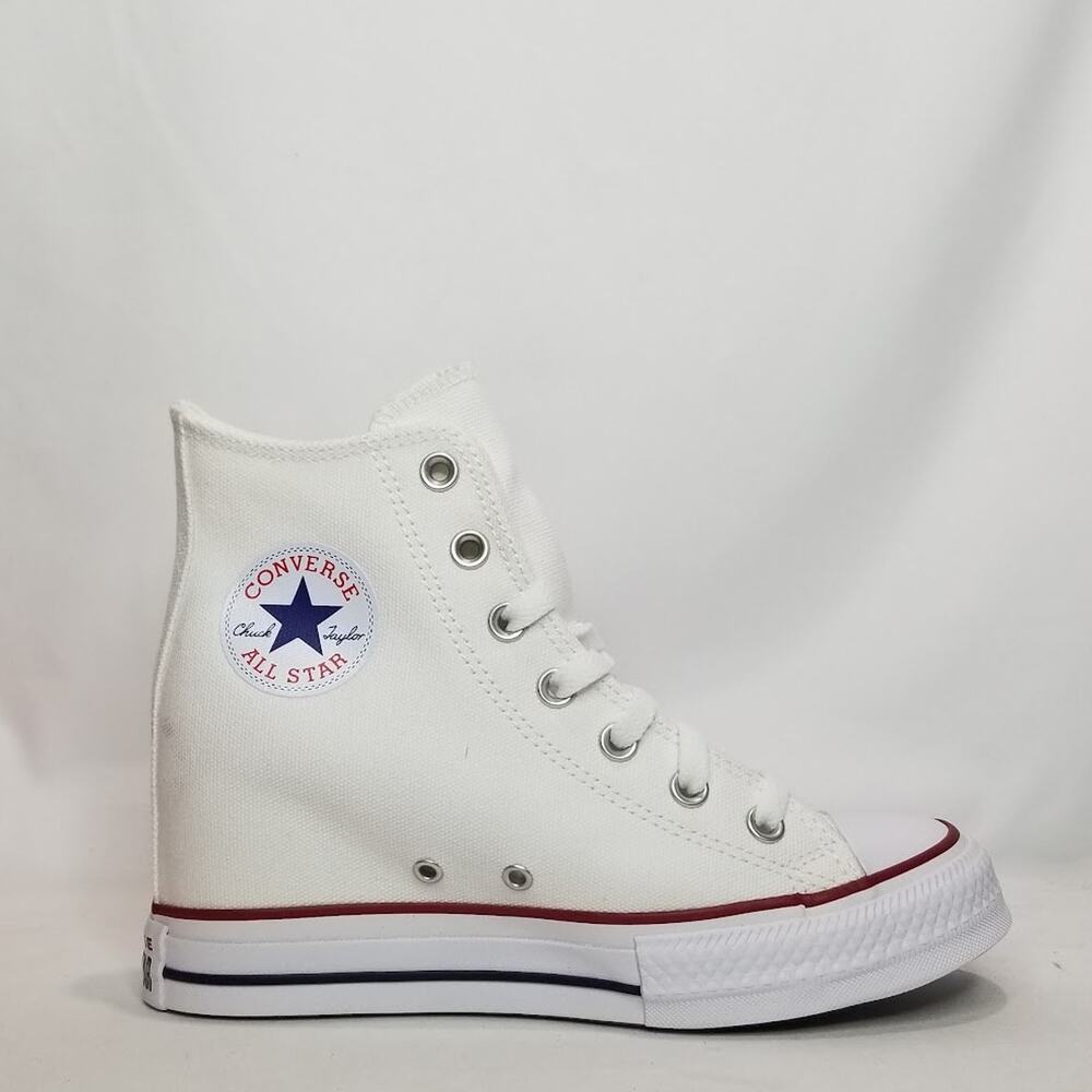 Converse Women's Wedge Hi Tops Size 7 White A11908C NWT - Picture 4 of 8
